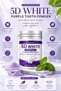 5D White Tooth Powder – Brightening & Fresh Breath Care - Lushora beauty