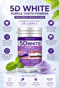 5D White Tooth Powder – Brightening & Fresh Breath Care - Lushora beauty