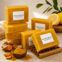 Lushora Turmeric & Kojic Acid Glow Soap Set – 1-Piece Handmade Face & Body Soap - Lushora beauty