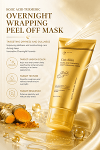 Turmeric Collagen Tear-Off Mask (With Scraper) Gentle Cleansing Moisturizing Nourishing - Lushora beauty