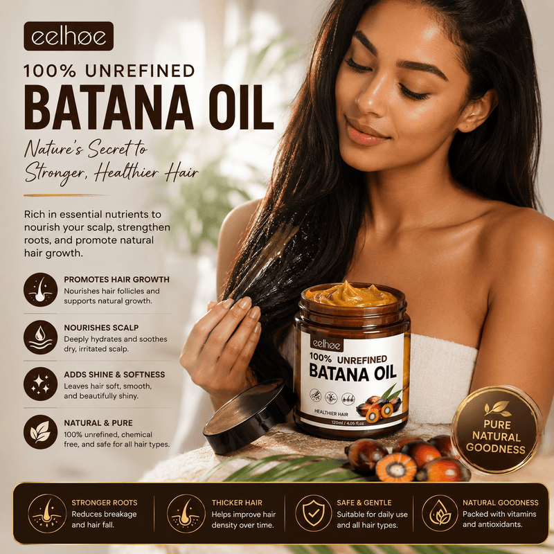 100% Unrefined Batana Oil – Nourishing Hair & Scalp Treatment