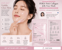 PDRN Pink Collagen Jelly Face Mask – 24pcs | Hydrating & Glowing Skin - Lushora beauty
