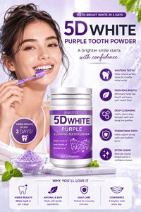 5D White Tooth Powder – Brightening & Fresh Breath Care - Lushora beauty